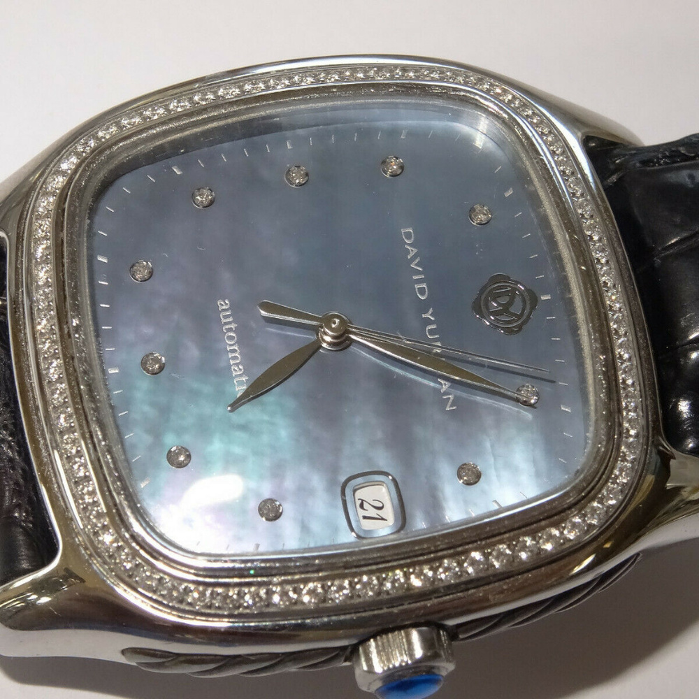 David Yurman Thorobred MOP Diam Auto Watch 35mm